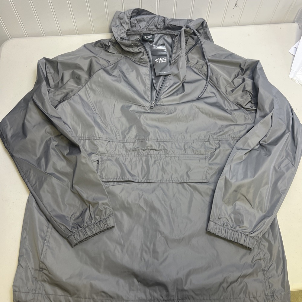 New Shaka Wear Med  Anorak Windbreaker Gray Sportswear Lightweight